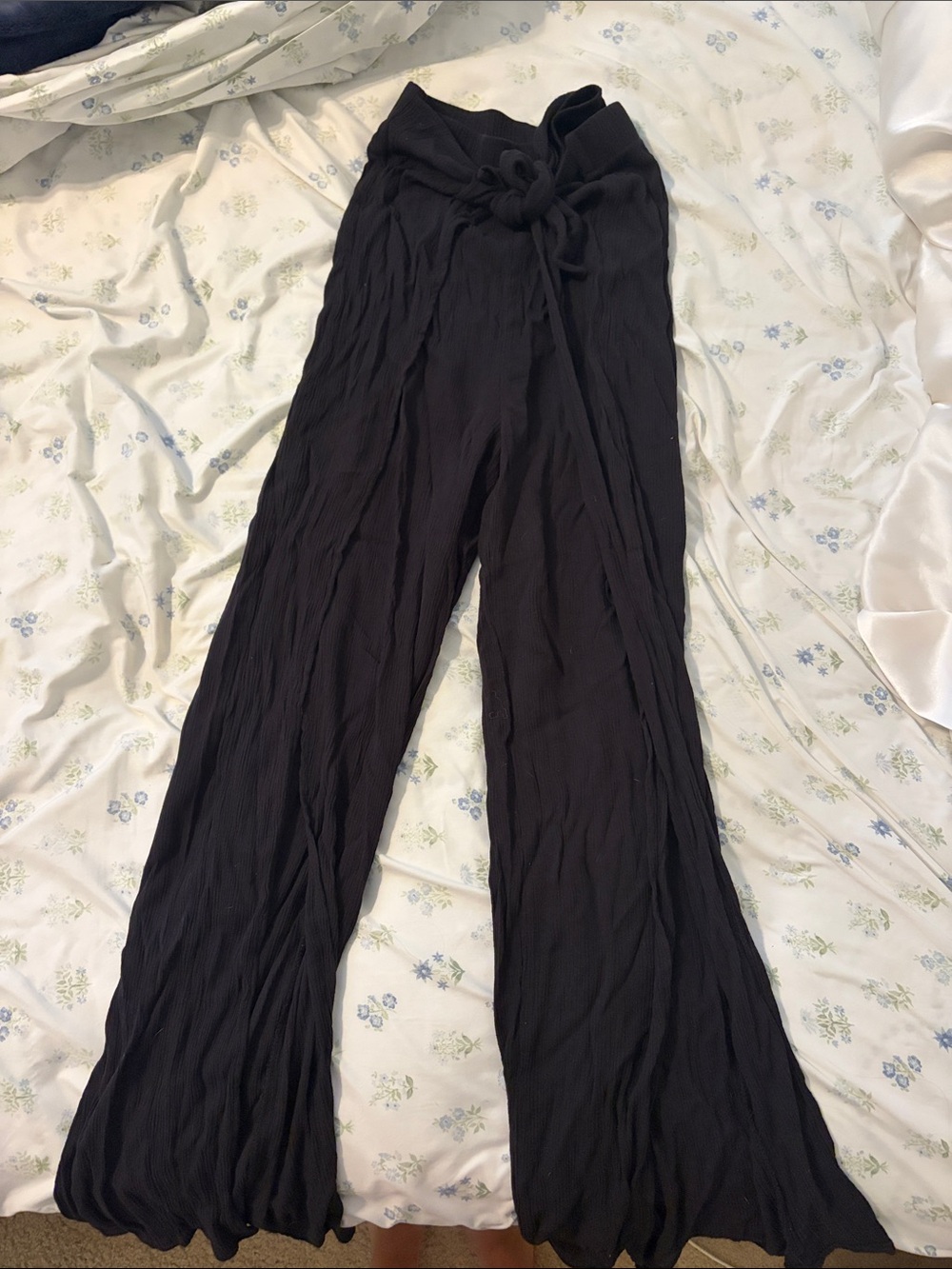 Target Black Crinkle Wide-Leg Swim Coverup Pants